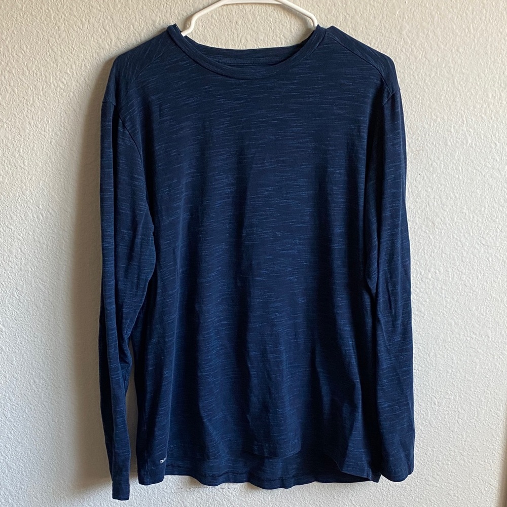 Athletic Works Men's Deep Blue Long Sleeve Tee